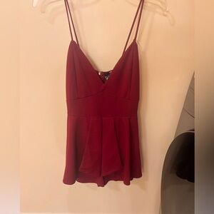 Burgundy Romper